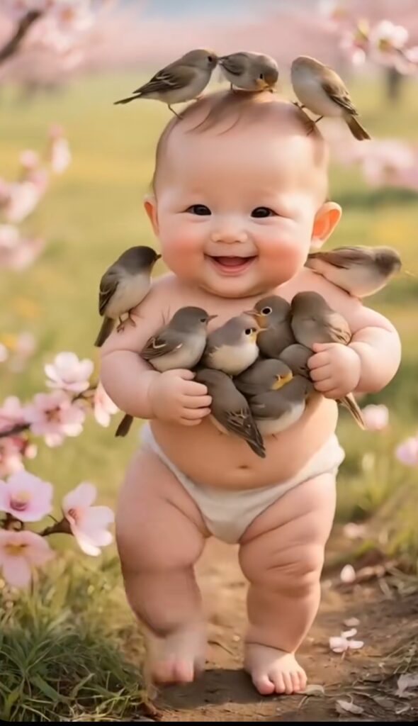 AI baby characters used in cute AI stories